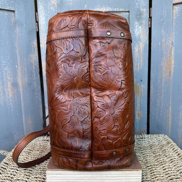 Patricia Nash Tooled Burnished Leather Tote Shopper - Picture 7 of 16